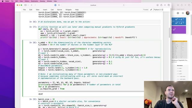 Building makemore Part 4: Becoming a Backprop Ninja смотреть онлайн