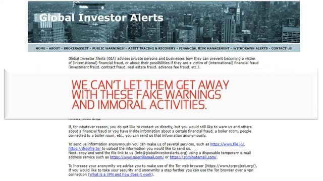 GlobalInvestorAlerts.org Scams People And Companies With New Website Clone смотреть онлайн
