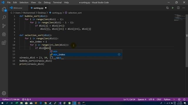 Selection Sort Python Kodu смотреть онлайн