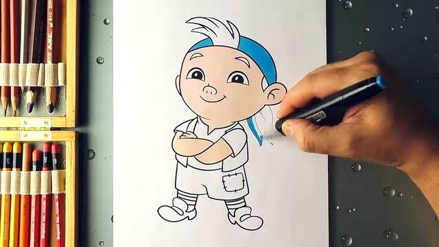 Jake and the Never Land Pirates Coloring Page. How to Coloring Cubby. Best Coloring Pages for kids. смотреть онлайн