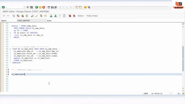 CORRESPONDING - MAPPING Operator In Sap ABAP 7.4 | Using MAPPING In CORRESPONDING ABAP 7.40