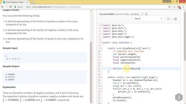 How To Solve Plus Minus HackerRank Problem in Java смотреть онлайн