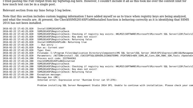 Error when installing SQL Management Studio 2014 from product installer смотреть онлайн