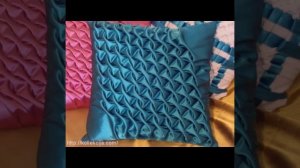 How to make puffs on a pillow.Как сделать буфы на подушке.