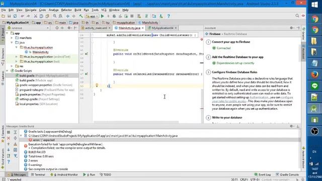 [Android] อ่านข้อมูลจาก Firebase Database смотреть онлайн