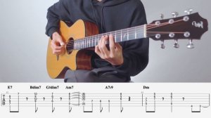 【TAB】Fly Me to the Moon - FingerStyle Jazz Guitar  ソロギター【タブ】