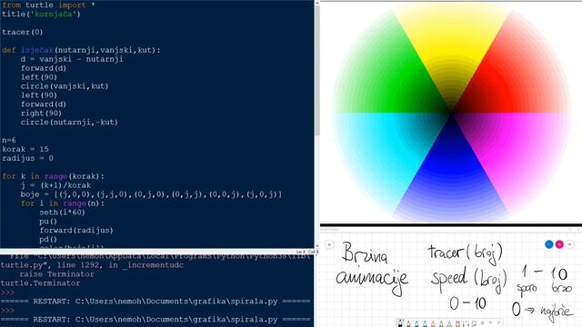 Python grafika - brzina animacije i rad s više pera смотреть онлайн