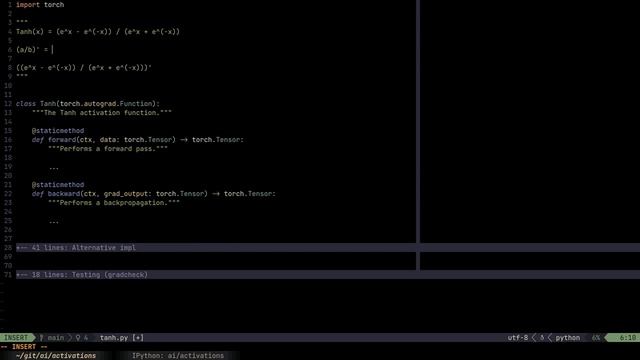 Discussing and Implementing Tanh and Its Derivative Using PyTorch смотреть онлайн