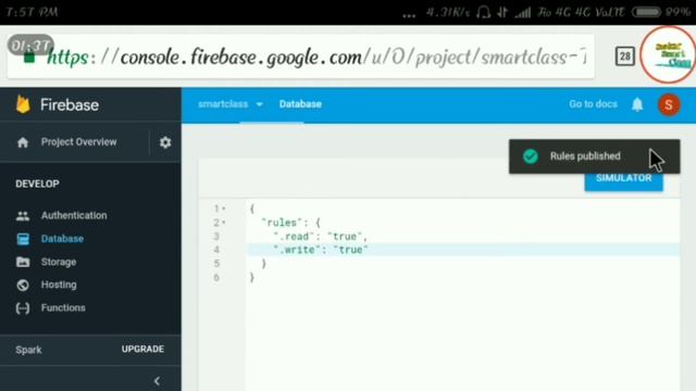 how to solve FIREBASE error (permission denied) link app to FIREBASE. 2018 in telugu смотреть онлайн