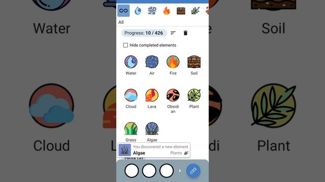 Alchemy (by Pavel Ilyin) - free offline elements puzzle game for Android - gameplay. смотреть онлайн