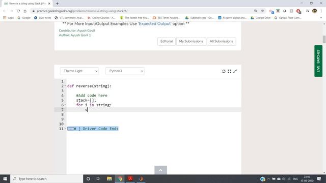 Reverse a string using Stack | Python | Castor Classes смотреть онлайн