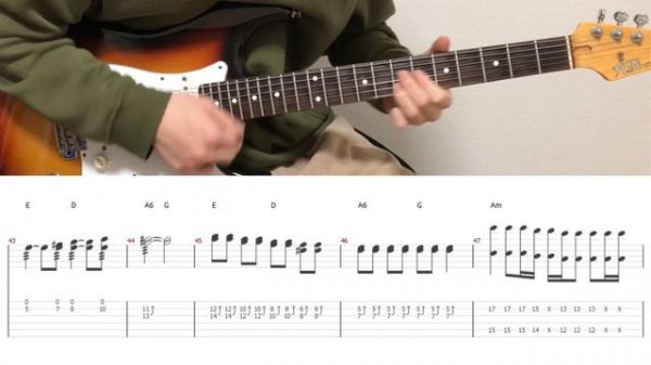 Radiohead - Just (guitar cover with tabs & chords)