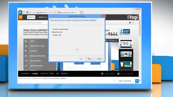 How to Import Bookmarks to Internet Explorer® 10 on Windows® 8