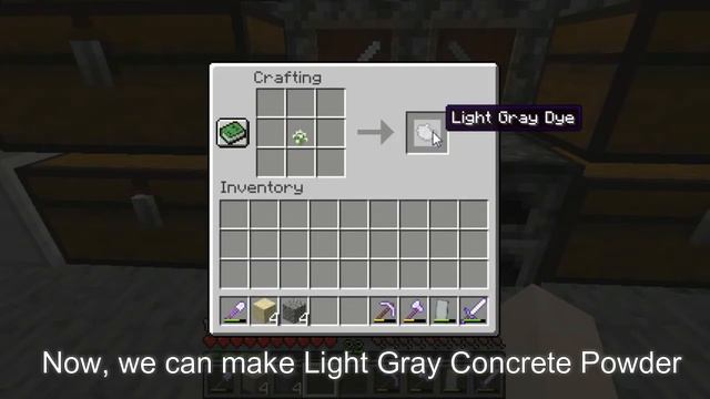 Minecraft Survival: How to Make Light Gray Concrete Powder смотреть онлайн