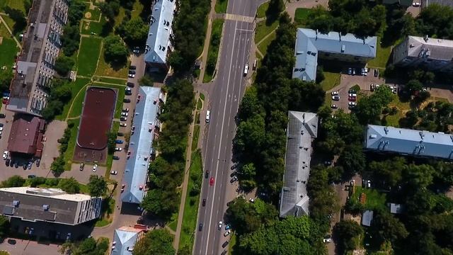 Полёт над городом Домодедово [aerial survey] Domodedovo city смотреть онлайн