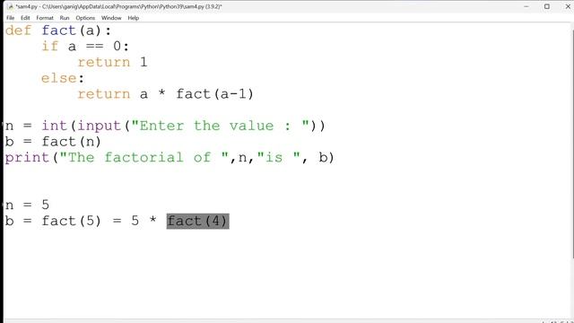 Python Programming #14 Recursive function смотреть онлайн
