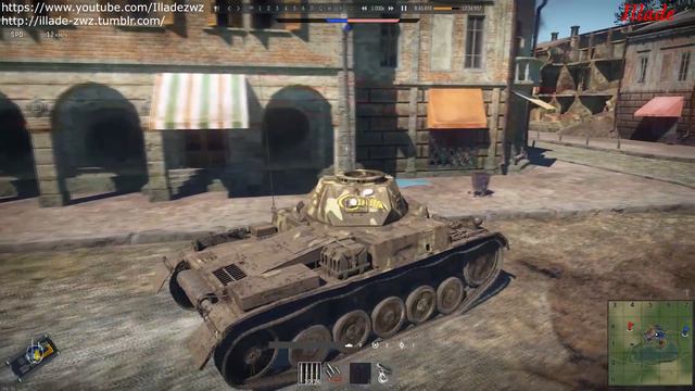 War Thunder. Pz.II DAK. 19 трупов - потому, что разозлили. Уличный бой. смотреть онлайн