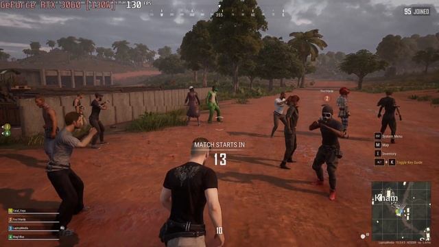 ? NVIDIA GeForce RTX 3060 [Laptop, 130W] - PUBG Gameplay Benchmarks (1080p)