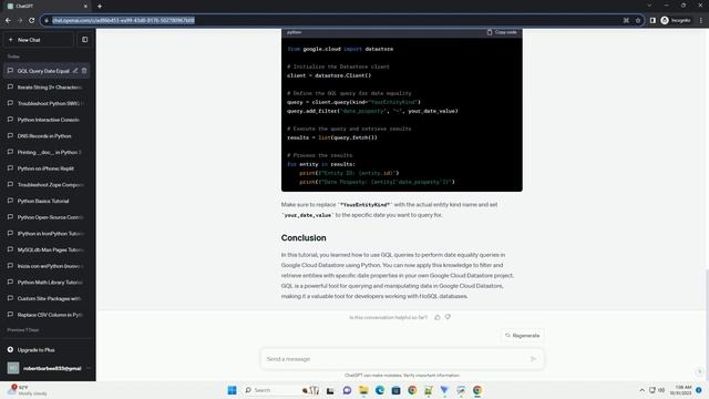 GQL Query on date equality in Python смотреть онлайн