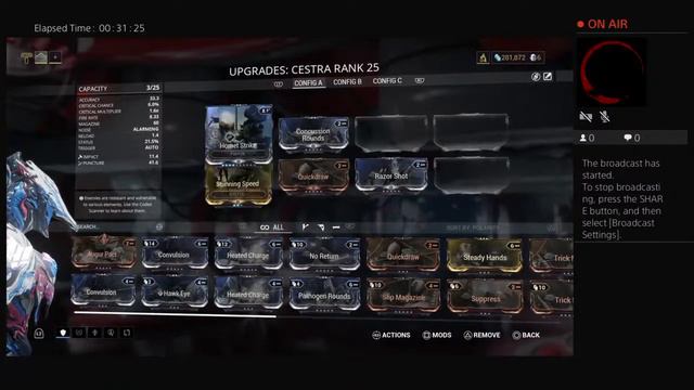 Playing warframe, leveling up weapons смотреть онлайн