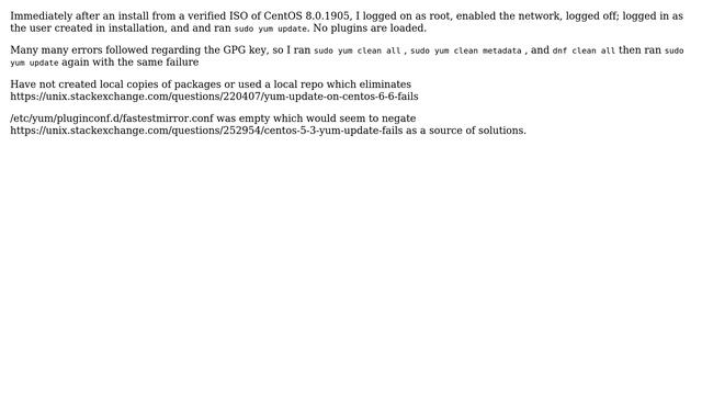 CentOS 8: GPG check FAILED errors on sudo yum update смотреть онлайн