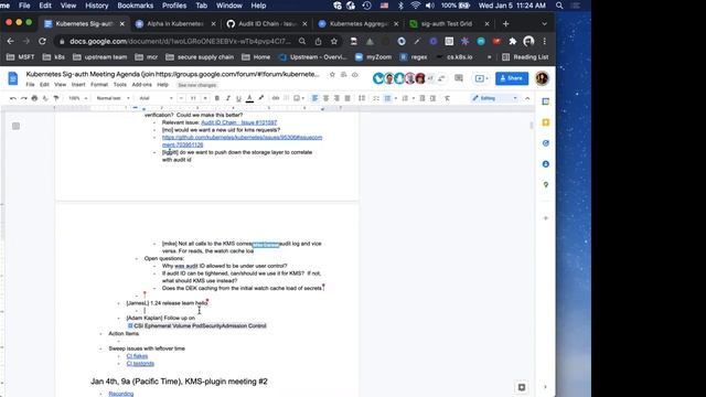 Kubernetes SIG Auth 2022-01-05 смотреть онлайн