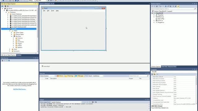 C#-2. Создание простого ежедневника на Windows Forms с использование MS SQL DataBase смотреть онлайн