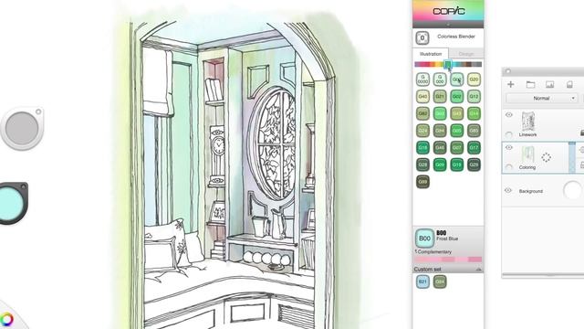 Architectural interior rendering using Sketchbook Pro смотреть онлайн