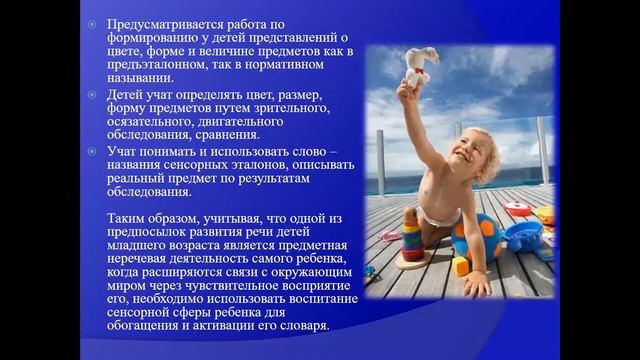 Сенсорное развитие как основа формирования речи детей 2-3 смотреть онлайн