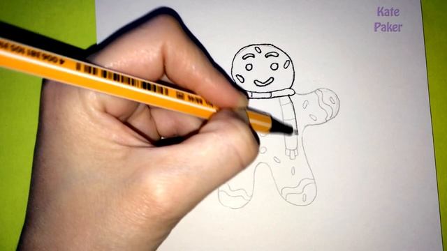Как Нарисовать Пряничного Человечка ♥ How to Draw Gingerbread Man ♥ Colouring Book for Kids смотреть онлайн