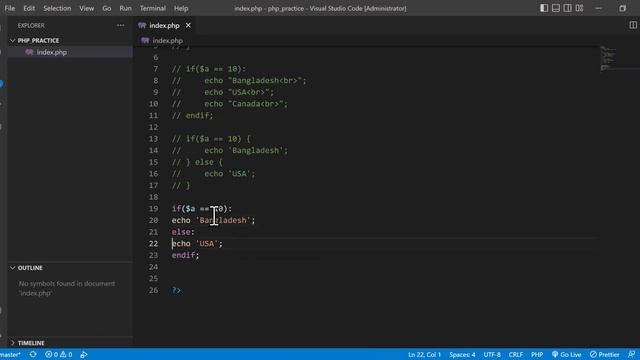 24. Conditional Statement | PHP Tutorial | Basic to Advanced | PHP 8.2 смотреть онлайн