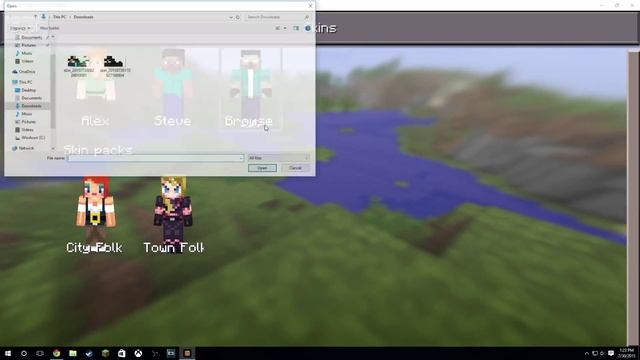 How to add a skin to Minecraft Windows 10 Edition Beta смотреть онлайн