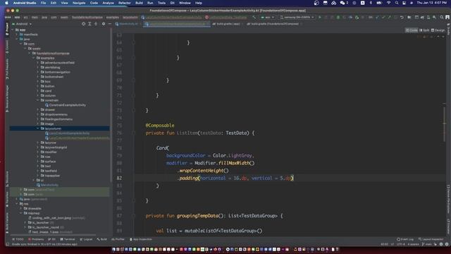 jetpack compose lazycolumn sticky header | android compose lazycolumn sticky header | day 24 смотреть онлайн