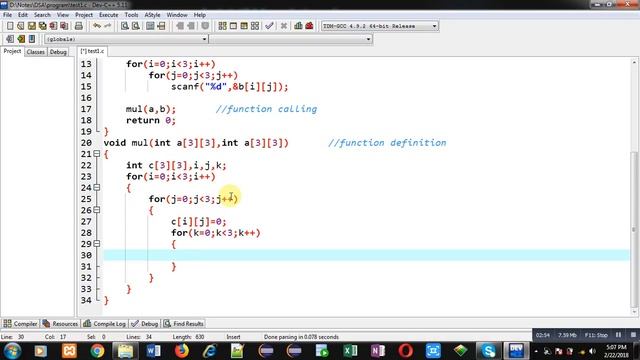 Matrix Multiplication by passing 2-D array into function in c programming | by Sanjay Gupta смотреть онлайн