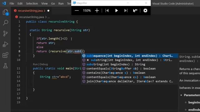 Reversing String using Recursion In Java смотреть онлайн