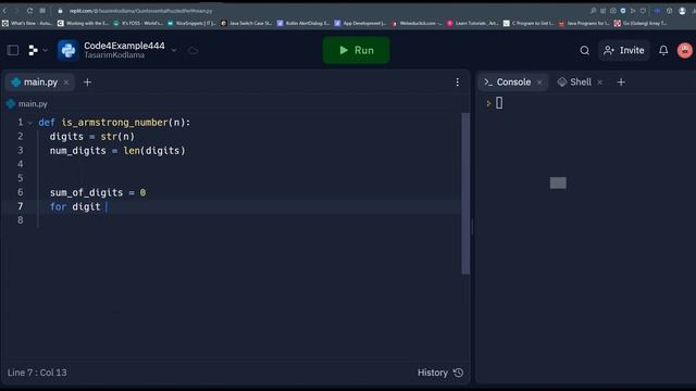 Armstrong Number in Python using Function смотреть онлайн