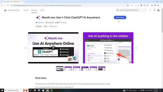 How To Add MaxAI.me Use 1 Click ChatGPT AI Anywhere Google Chrome Extension смотреть онлайн