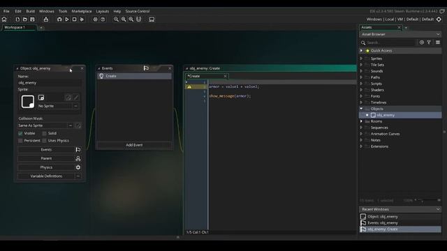 Событие pre-create в Game Maker Studio смотреть онлайн