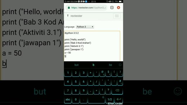 ASK Kod Arahan Aktiviti 3.1 Online Python смотреть онлайн