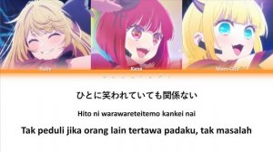 Oshi no Ko - New B Komachi -  サインはB『 Sign wa B』Lyrics (kan/rom/ind) Color code Full