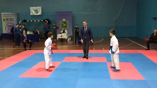 ФИНАЛ кубка оласти WKF каратэ дети 9 лет +32 кг ЛАВРИКОВ 18.03.18 смотреть онлайн