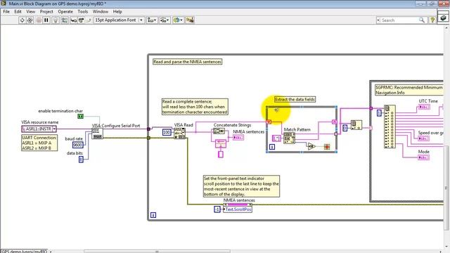 NI myRIO: "GPS demo" LabVIEW project смотреть онлайн