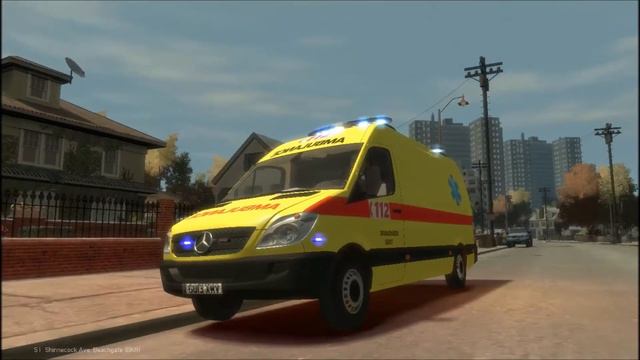 GTA IV: Mercedes Sprinter Belgian Ambulance [REL] смотреть онлайн