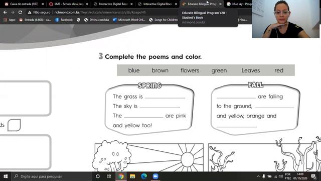 Inglês - 4° ano Ensino Fundamental I - Aula virtual 43 (Unit 1 - YAB Seasons) Prof: Camila A. смотреть онлайн