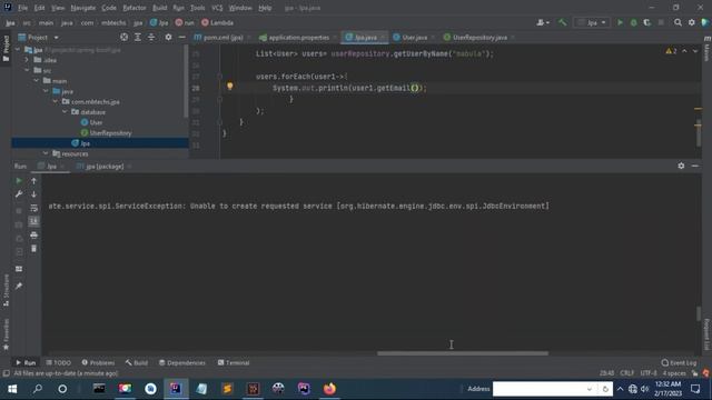 Unknown database 'mydatabase' SQLSyntaxException in JPA spring boot смотреть онлайн