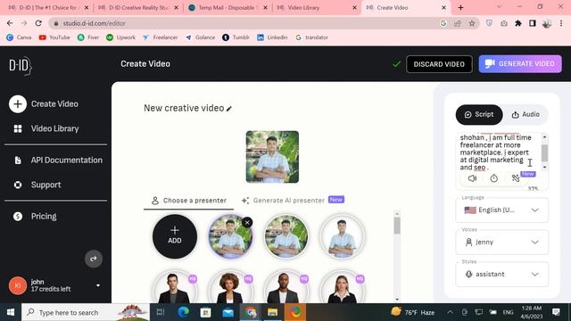 Ai Software D-ID to make image from video for titel and gig смотреть онлайн