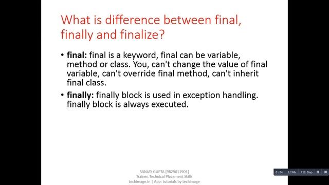 05 Java Garbage Collection and I/O Streams based Interview Questions and Answers by Sanjay Gupta смотреть онлайн