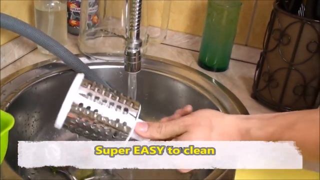 EZY Grate™ Table Top Drum Grater with 3 Blades смотреть онлайн