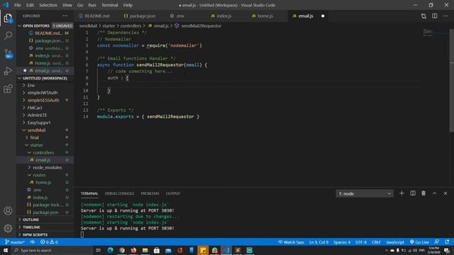 Send Custom Domain Email from Node JS - Nodemailer смотреть онлайн