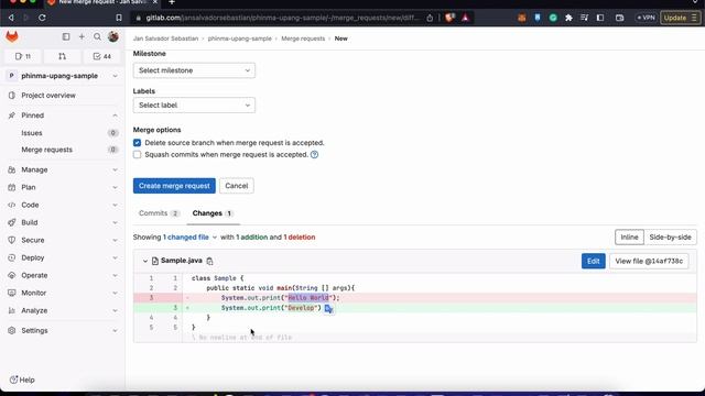Git Tutorial #3 Merge Request смотреть онлайн